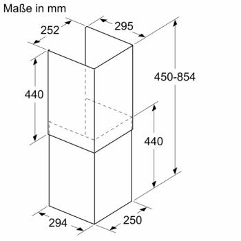 Bosch Kaminverlängerung 450-854 mm schwarz DWZ1IB6K1