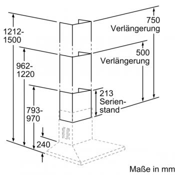 Siemens Kaminverlängerung 500 mm LZ12240