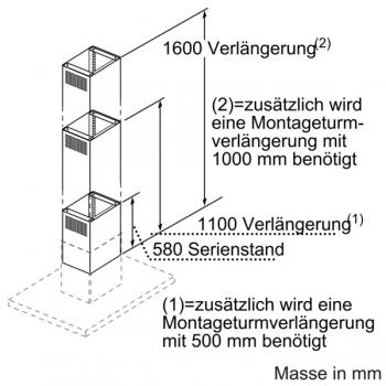 Bosch Kaminverlängerung 1600 mm DHZ1256