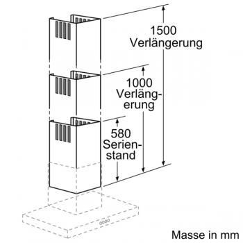 Siemens Kaminverlängerung 1500 mm LZ12365
