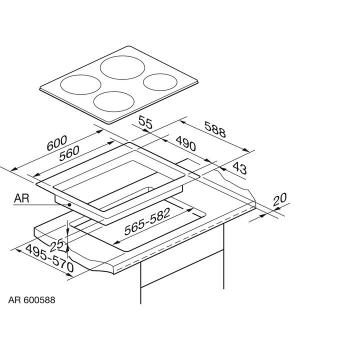 Electrolux Adapterrahmen Chrom AR600/588