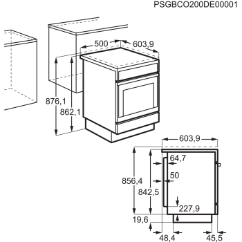 Electrolux Gas Elektroherd FGH5KG102