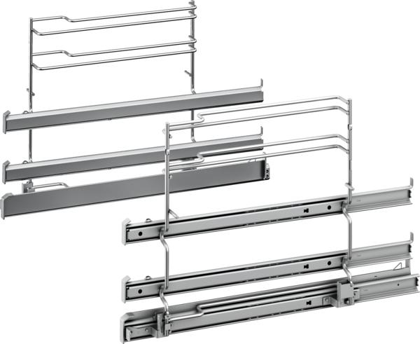 Siemens Teleskopauszug 2-fach + Clip-Auszug Edelstahl HZ538S00